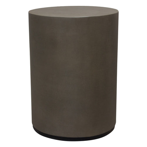Viko Side End Table | 20" Natural Cement Gray Round Pedestal