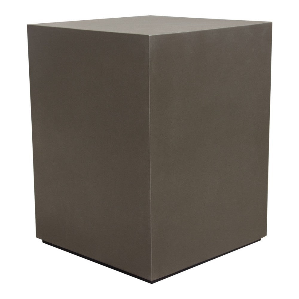 Viko Side End Table | 20’’ Natural Cement Gray Square Pedestal BM338666