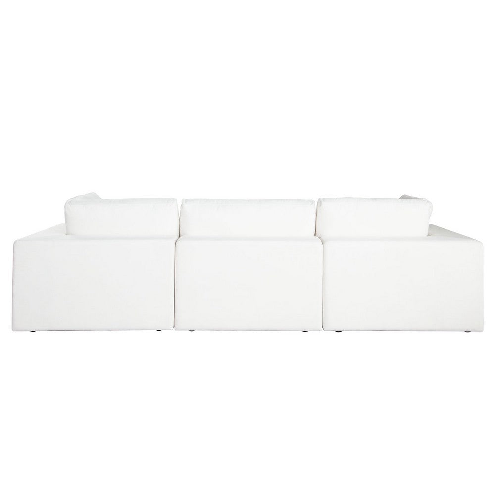 Lipi 3pc Modular Sofa Set | Mist White | 120’’ Solid Wood Frame BM338710