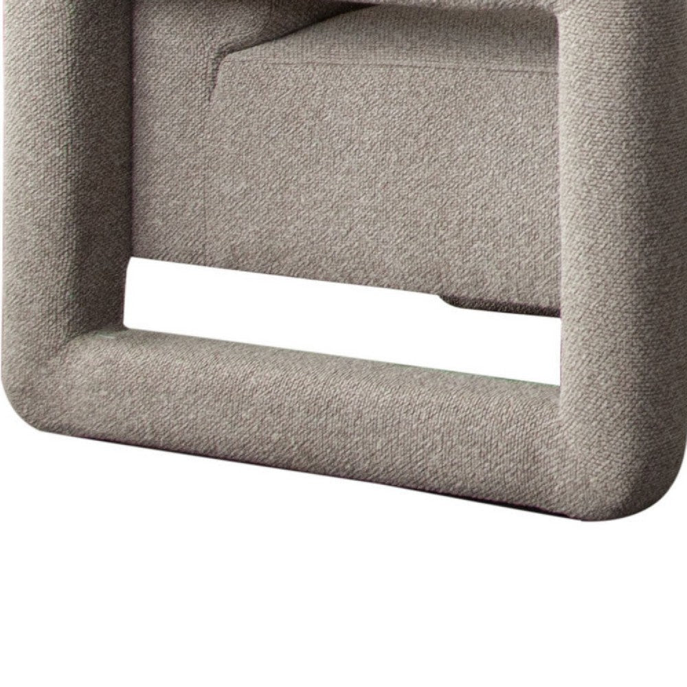 Keny Accent Chair | Open Arm Textured Mink Gray Polyester BM338717