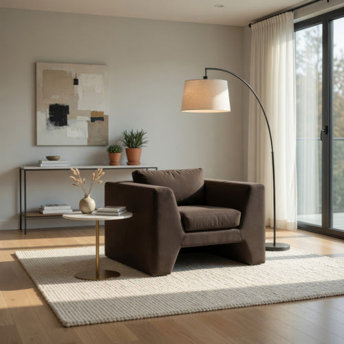 Roe Accent Chair, Moss Green Performance Velvet, Track Arms