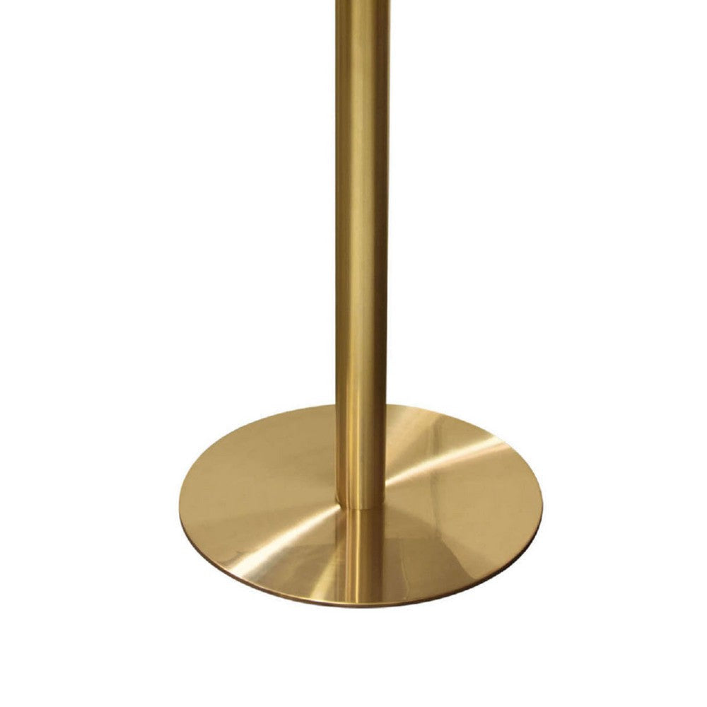 Rely Bar Height Table | 36’’ Round White Lacquer Top | Gold Base BM338838