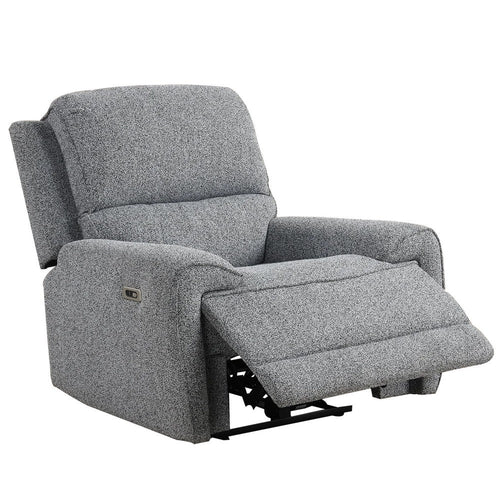 Cote Power Recliner Chair | Gray Boucle | Pillow Top Arms | Solid Wood