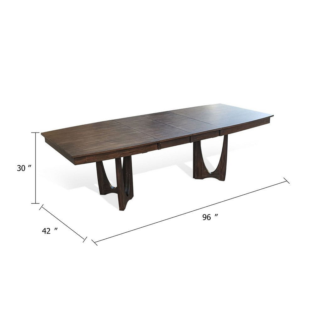Nancy Dining Table | Sculpted Legs | Brown Wood 66-96’’ Expandable Top BM339837