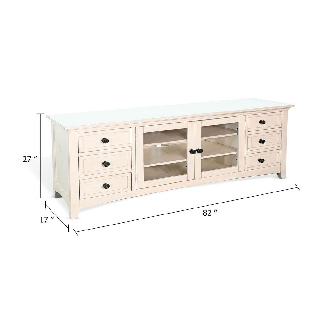Lesy TV Media Entertainment Console | 82’’ | 6 Drawers 2 Doors | Cream BM339915