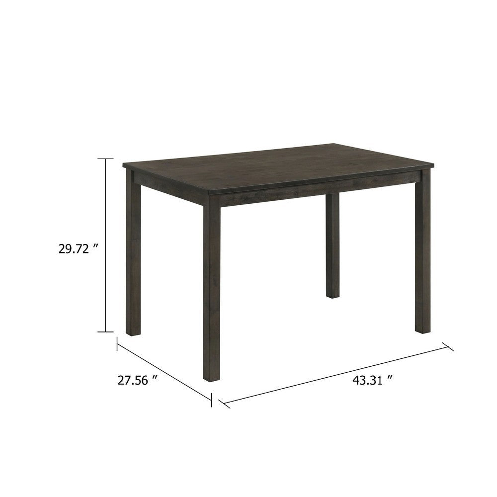 Muly Dining Table | 43’’ Rectangular Top | Gray-Brown Wood Legs BM340197