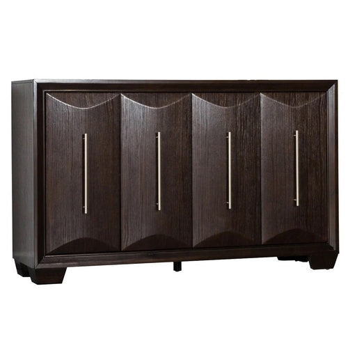 Witzy Sideboard Buffet Console | Espresso Brown Wood | 4 Doors | 60"