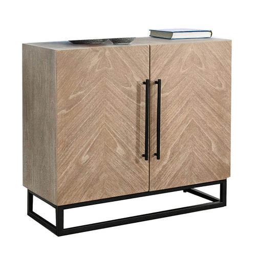 Dimy Accent Cabinet | 36" | 2 Doors w Adjustable Shelves | Brown Solid Wood
