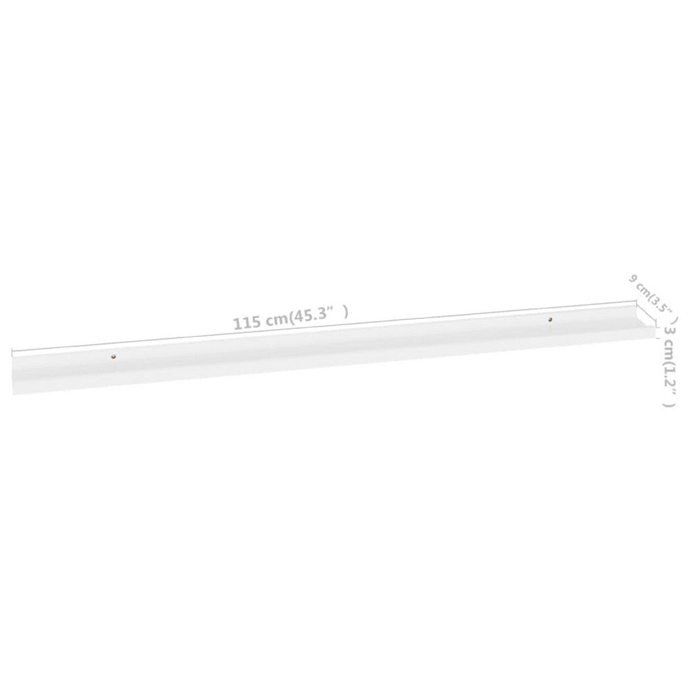 Novia Wall Shelf Set of 2 | Sleek Modern White Frame | 45’’ BM340482