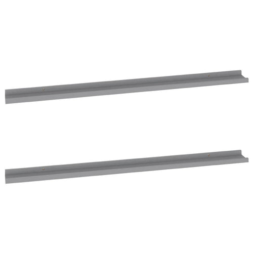 Novia Wall Shelf Set of 2 | Sleek Modern Gray Frame | 45"