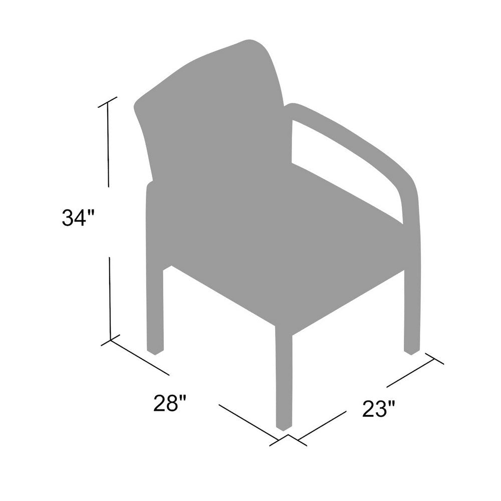 Gary NTR Guest Chair w Black Wood Frame | Black Antimicrobial Vinyl BM340722
