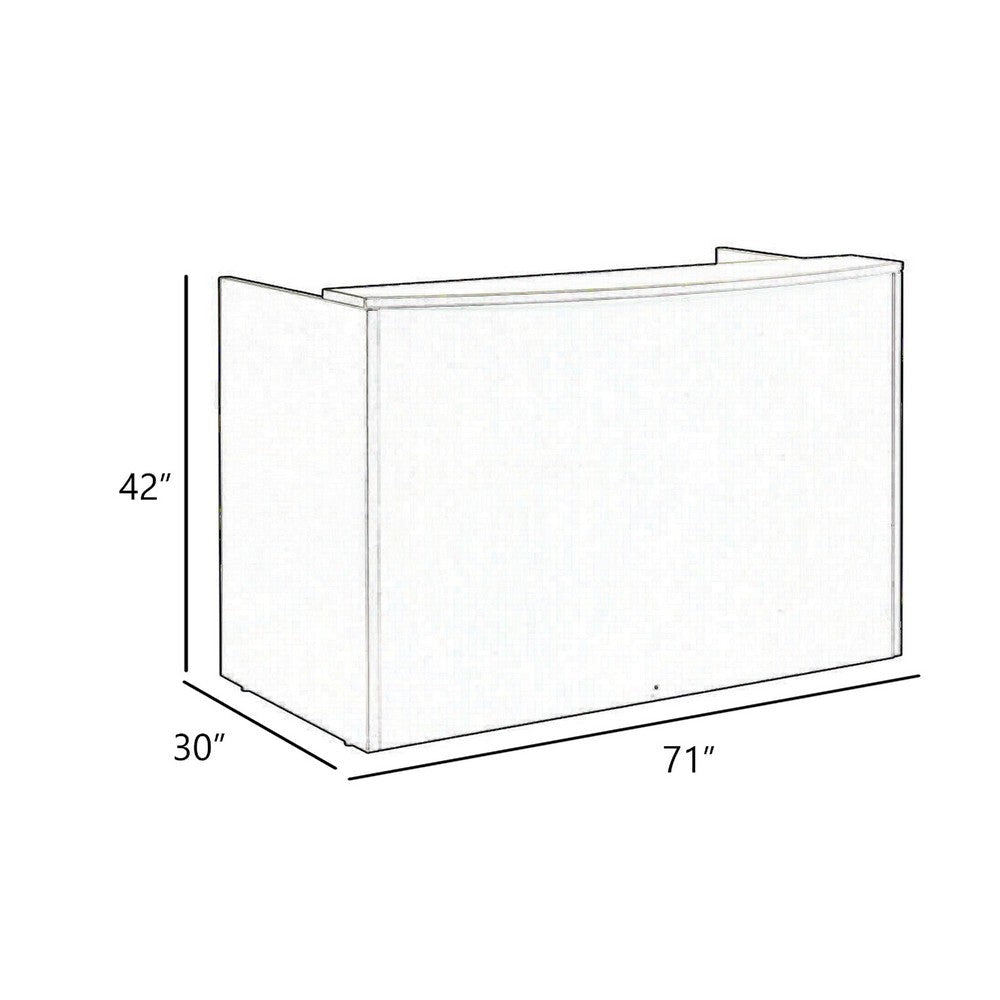 Jery Reception Desk | 71’’ | Modesty Panel | Mahogany Red Melamine BM340835