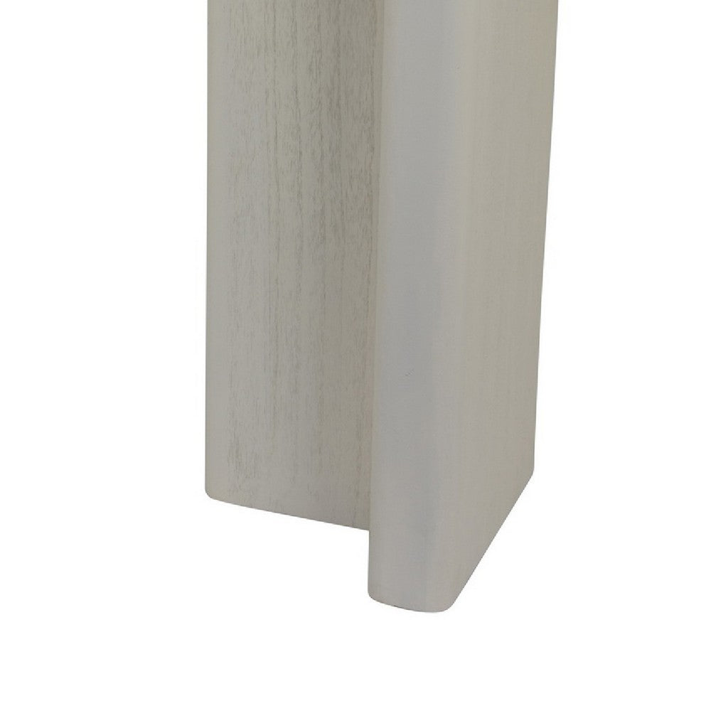Console Table | White Wood | 63" Rectangular Top w Minimalist Legs