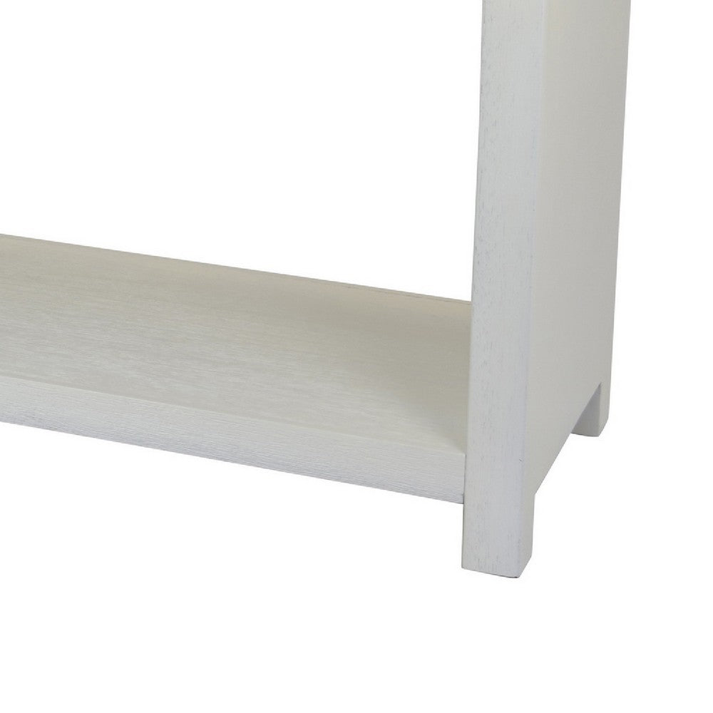 Jack Console Table | White Wood | 3 Drawers & Bottom Shelf | 47"