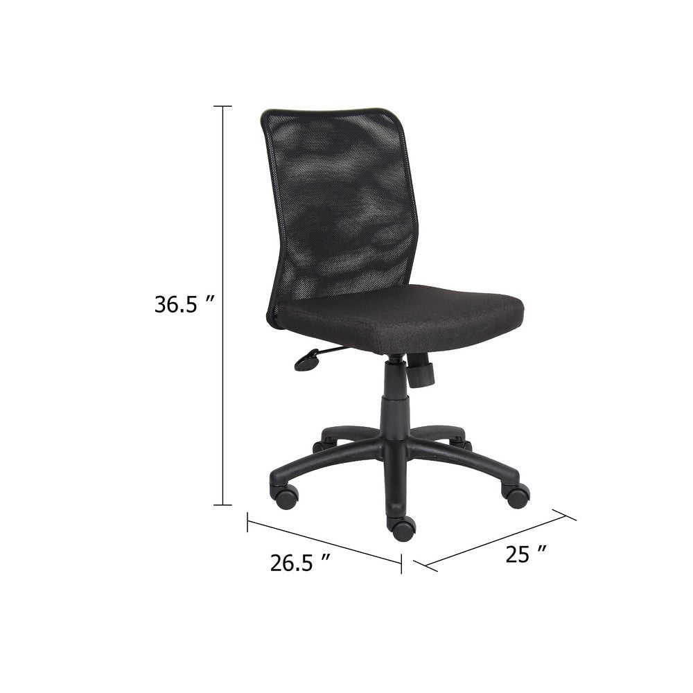 Lene Black Rolling Task Chair | Adjustable Tilt Tension Mechanism & Lock BM344586