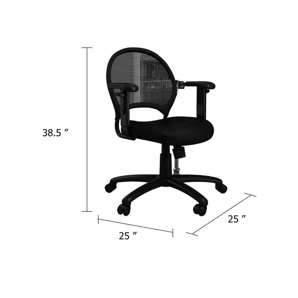 Lene Office Chair | Adjustable Arms & Seat | Breathable Black Mesh BM344594