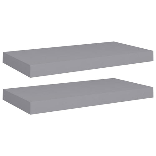 Wendie 20" Wall-Mount Shelf Set of 2 | Gray Honeycomb Design