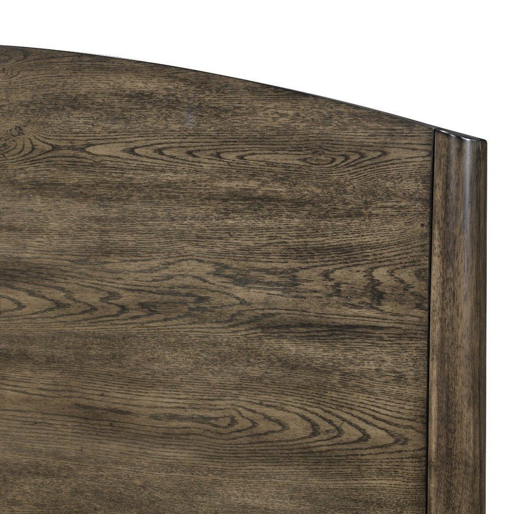 Roxy King Bed w Mid-Century Modern Design | Walnut Brown Okume