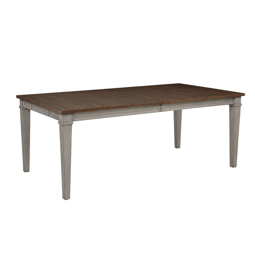 Henry Dining Table | 78-96" Extendable Leaf | Vintage Light Cream