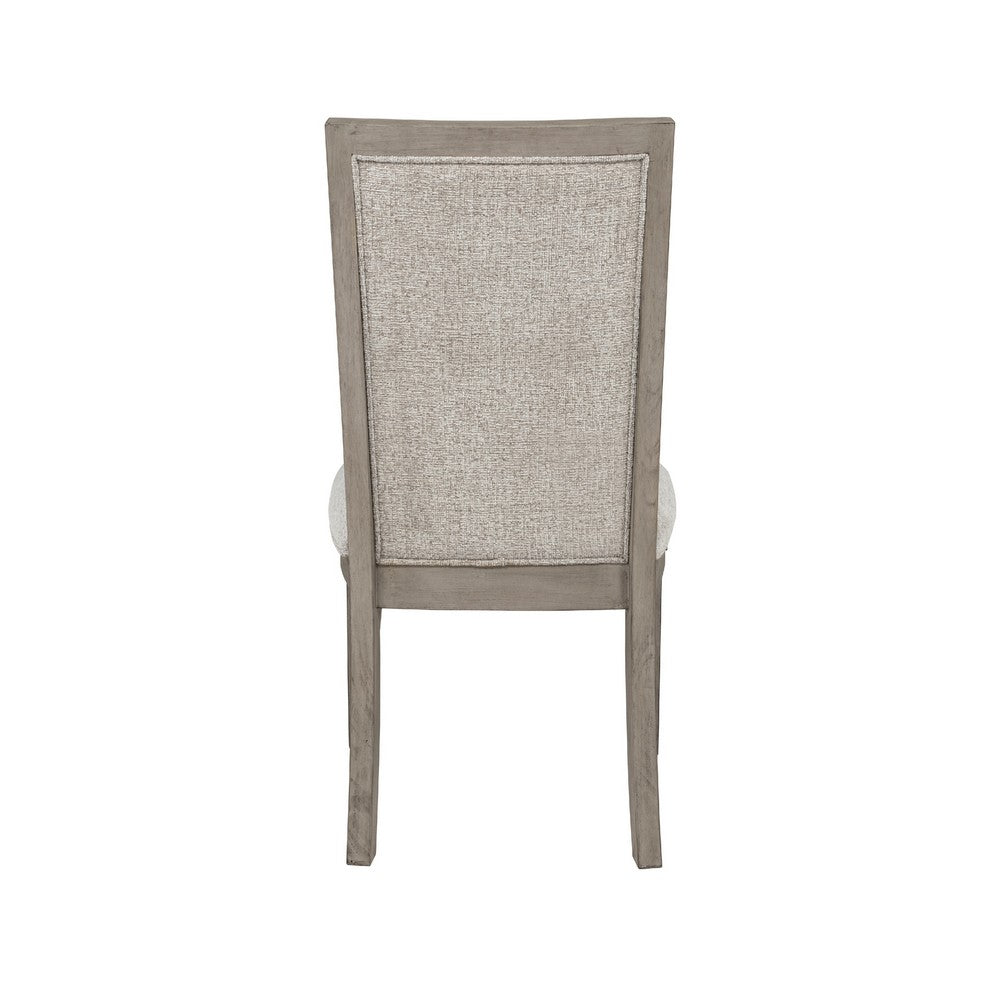 Henry Dining Side Chair Set of 2 | Beige Polyester | Vintage Light Cream
