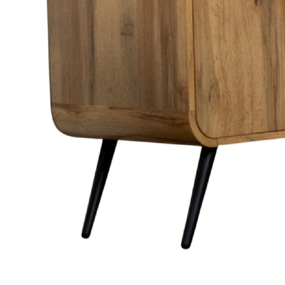 Wea TV Media Console | 63" | 4 Cabinet Doors | Oak Brown Laminate