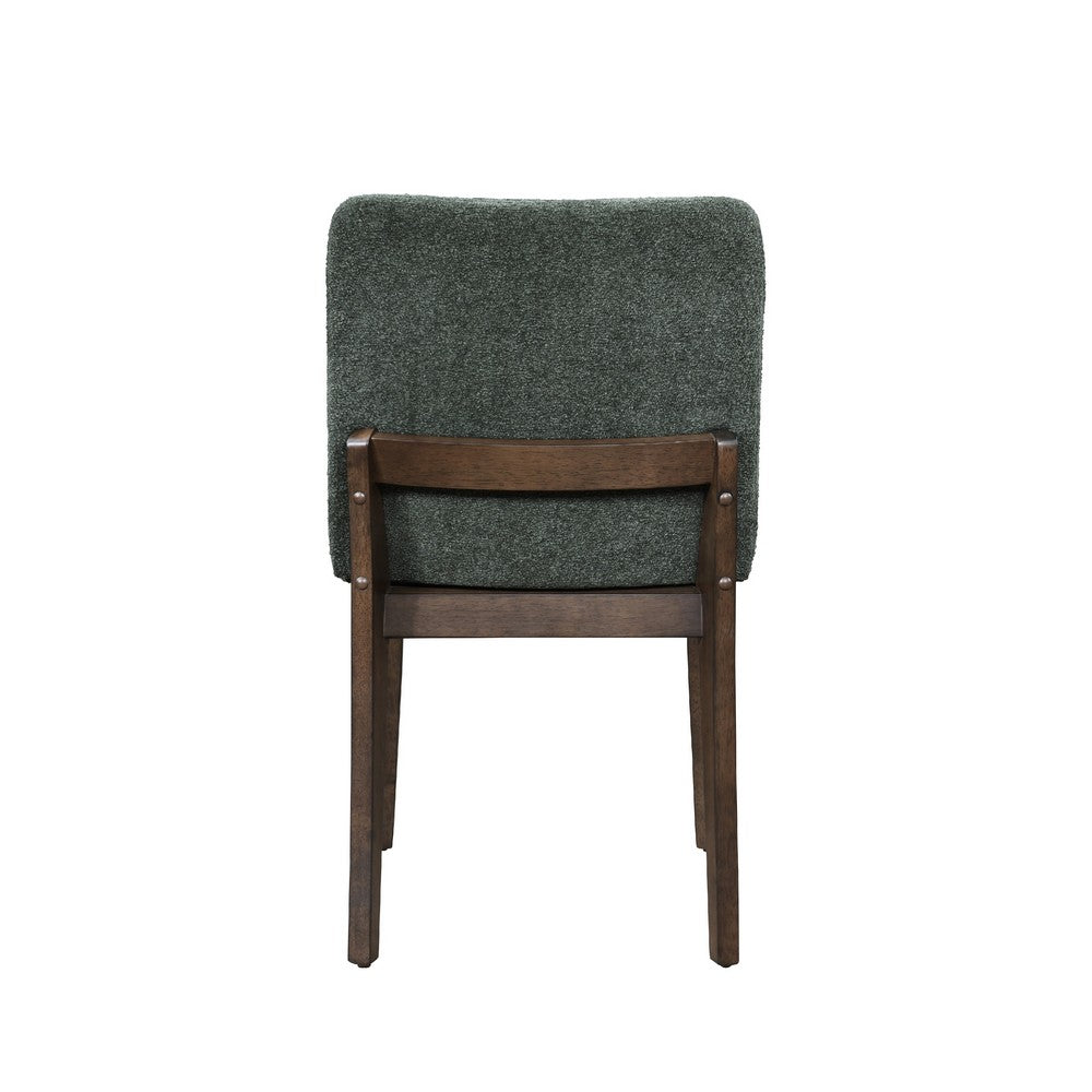 Ony Dining Side Chair Set of 2 | Cream Seat & Back Cushion | Forest Green