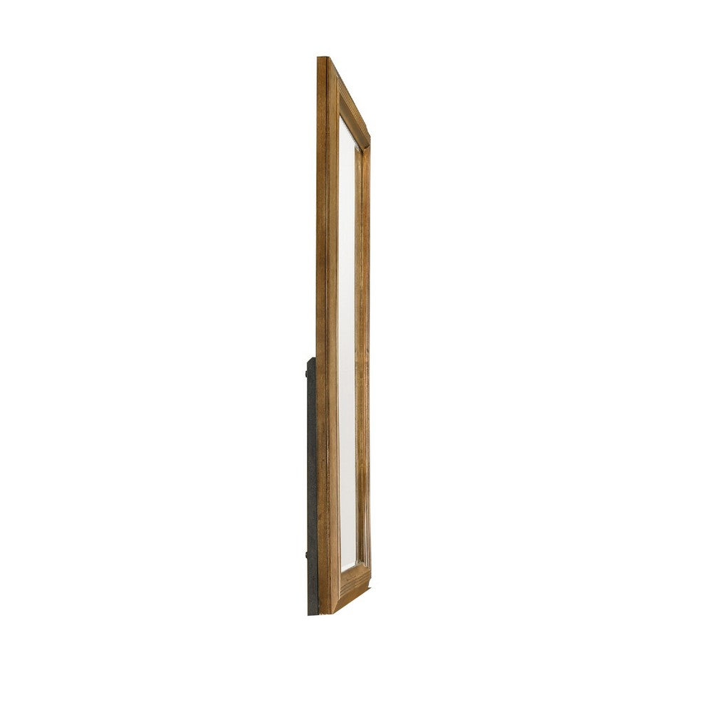Tey Vanity Dresser Mirror | Honey Brown | Solid Rubberwood 39"