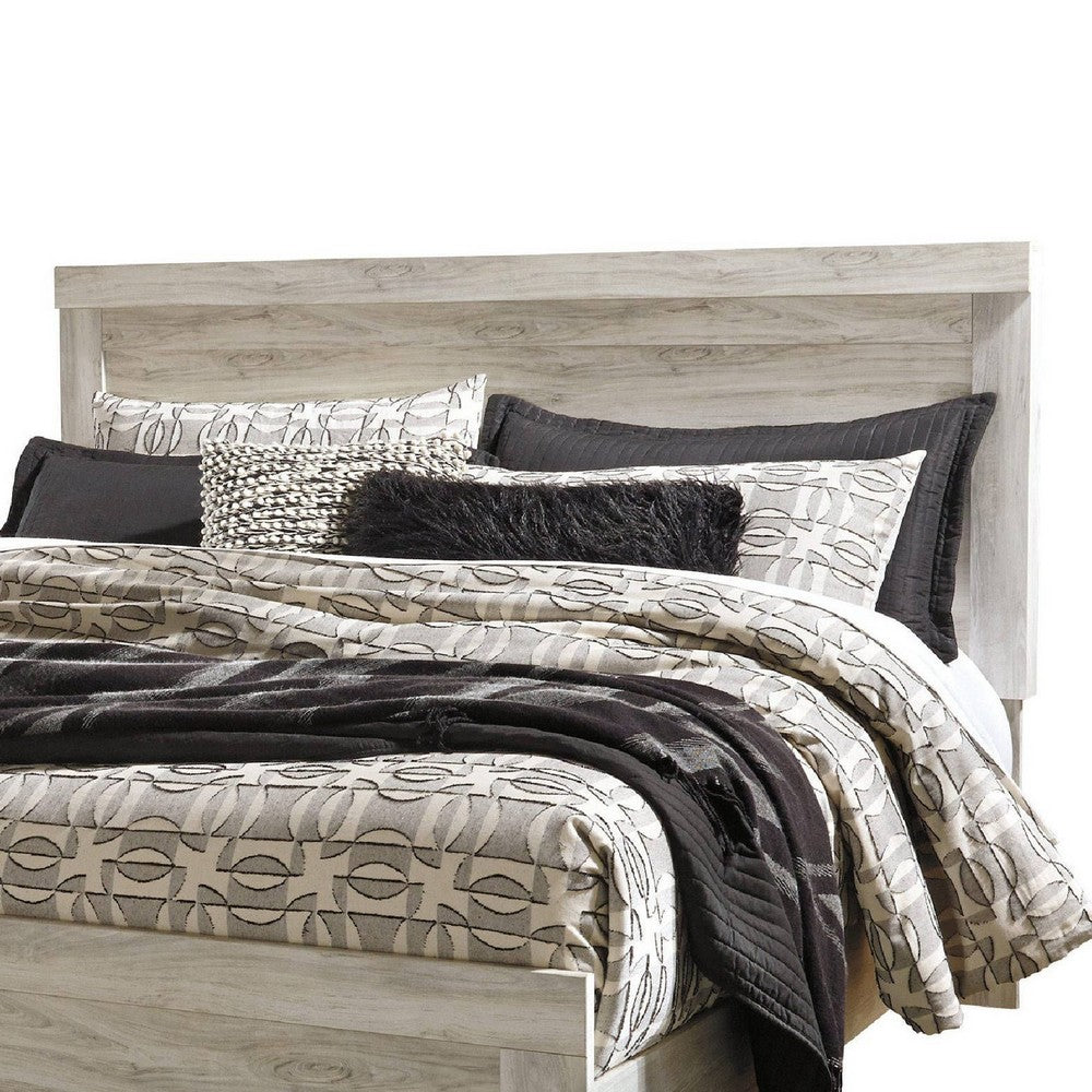 Simon King Panel Bed | Bordered Headboard & Footboard | Whitewash Wood