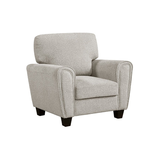 Loi Sofa Armchair with Reversible Cushion | Transitional Gray Chenille