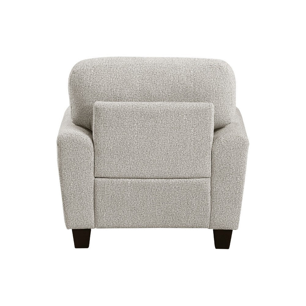 Loi Sofa Armchair with Reversible Cushion | Transitional Gray Chenille
