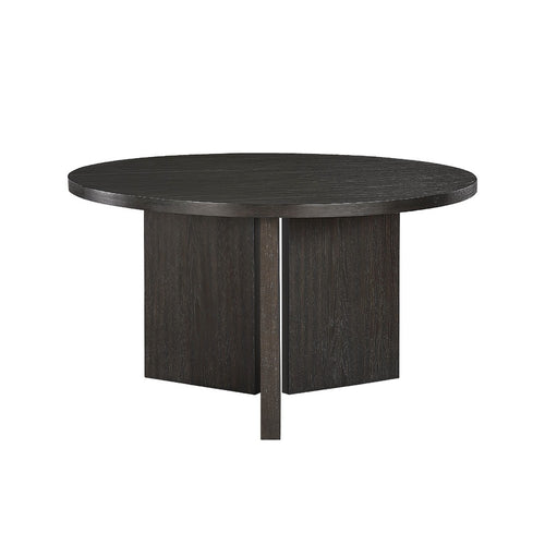 Mez Dining Table | 54" Circular Top | Pedestal Base | Ebony Black