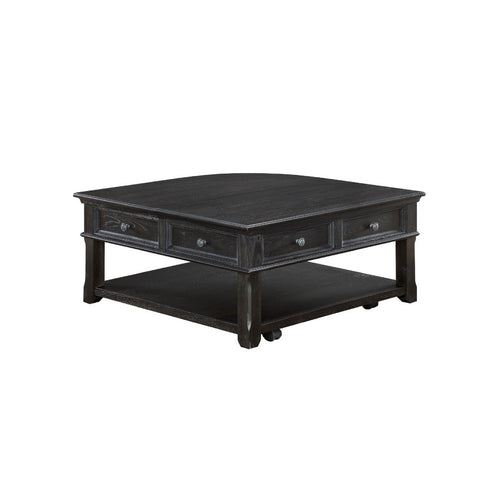 Riel Cocktail Coffee Table w Storage | 38" Lift Top | Charcoal Black