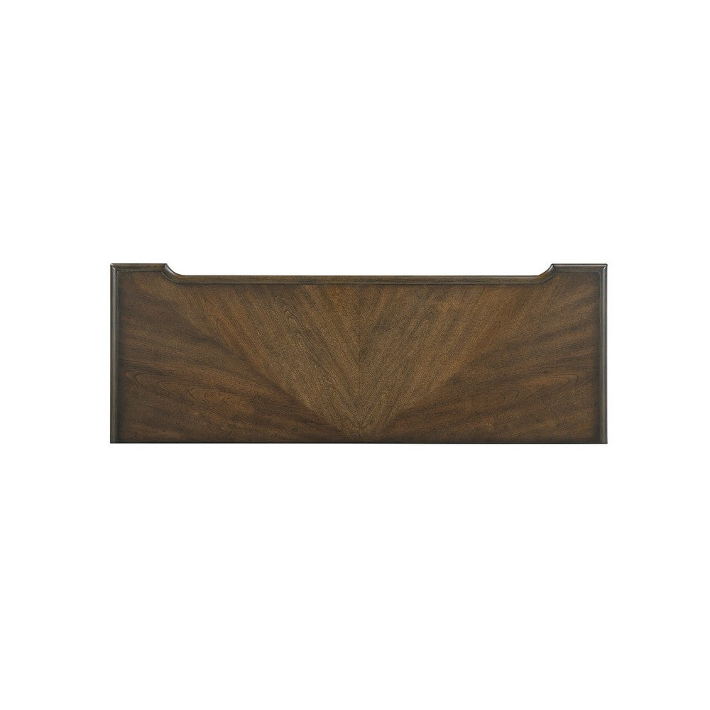 Rox Sofa Console Table | 50" Top | 2 Drawers w Bronze Knobs | Brown