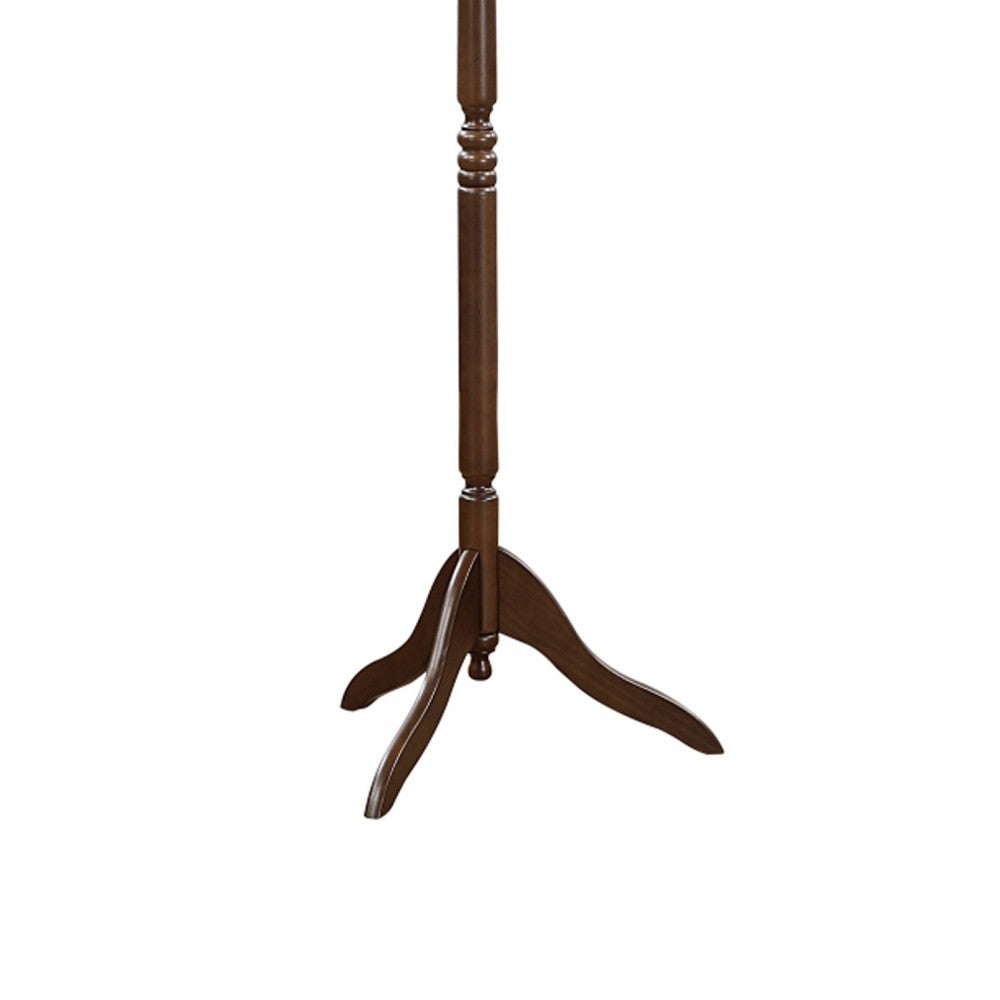 Moy 3 Tier Coat Rack w 10 Hooks | 72" Dark Brown Solid Wood