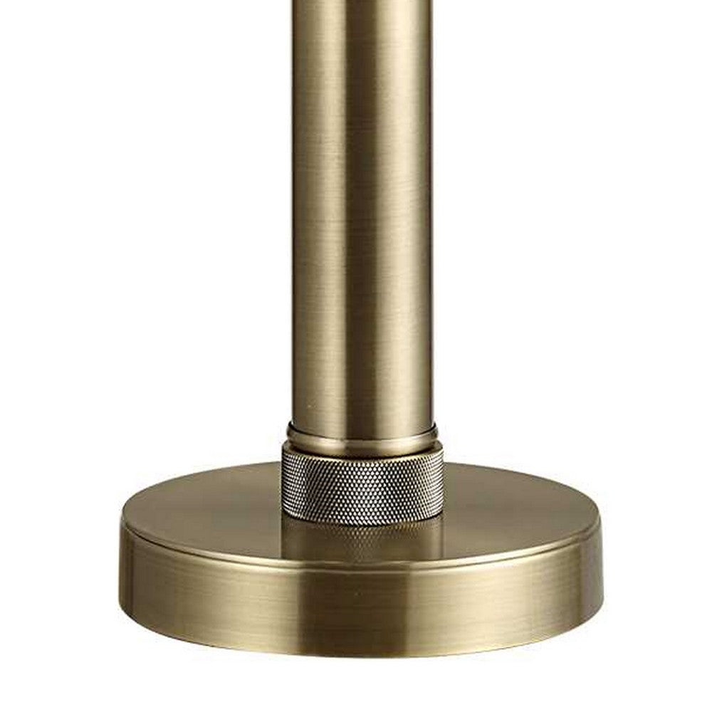 Jesy Modern Table Lamp with Dome Metal Shade | 27" Antique Brass