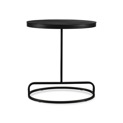 Weny Accent Table | 21" Oval Top | Black Aluminium & Iron Base