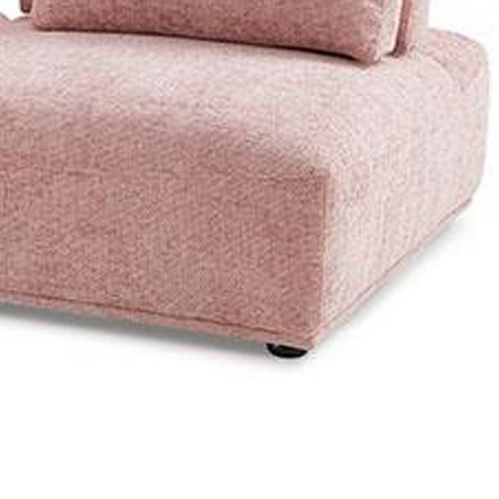 Stavan Modular 3 Seater Sofa | Pink Boucle | Adjustable Backs | 109"