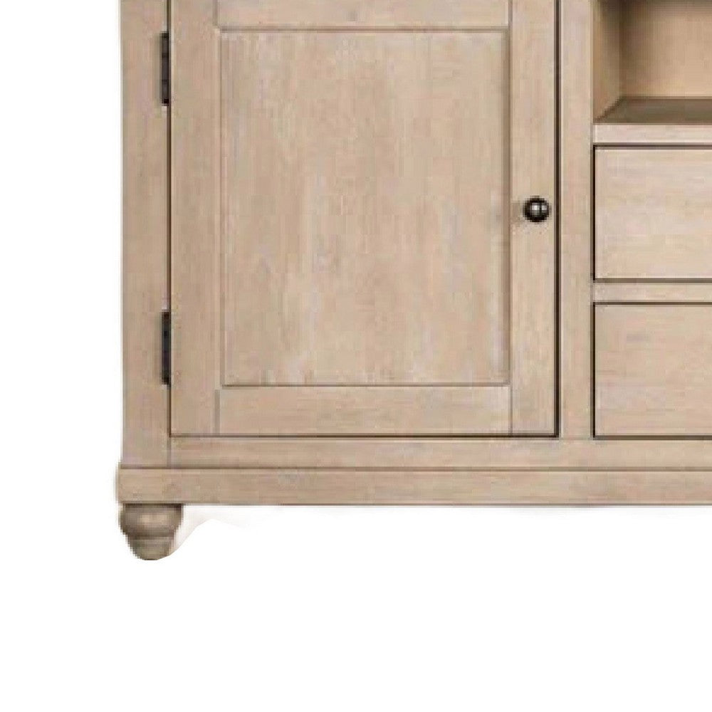 Cherie TV Stand Cabinet | Storage Cabinets | Light White Wash | 72"