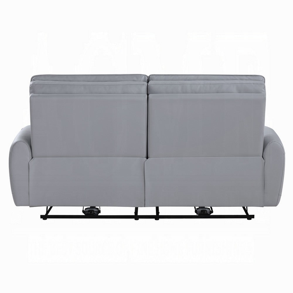 Jero Power Motion Recliner Sofa | 2 Seater | USB Port | Gray Faux Leather