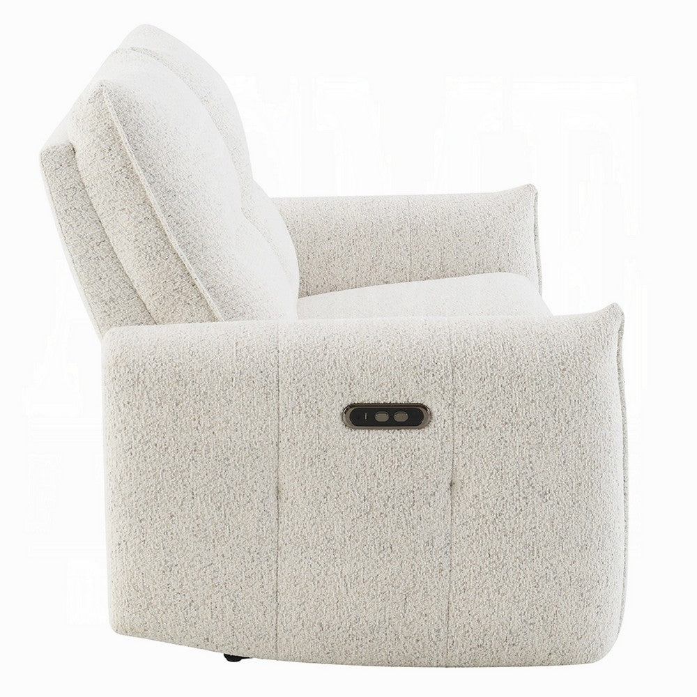 Lali Power Motion Recliner Loveseat | USB | Zero Gravity | Cream Chenille