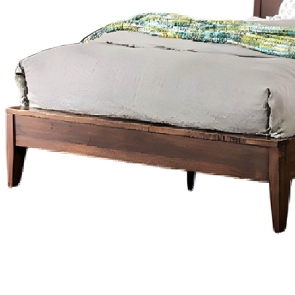 Finn California King Bed | Panel Headboard | Brown Sanded Solid Wood