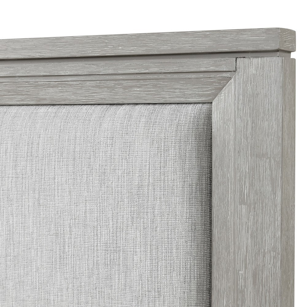 Ion Queen Bed | Storage Footboard | Picture Frame Moldings | Gray Wood