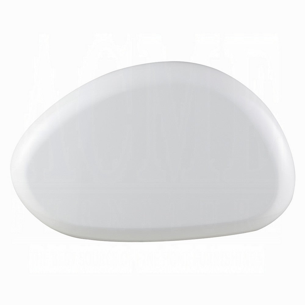 Vayu Coffee Table I 30" Asymmetric Pebble Design I High Gloss White