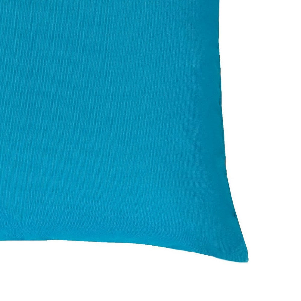 Outdoor Indoor Throw Pillow Cover | Aqua Blue Polyester | 20x20" Square