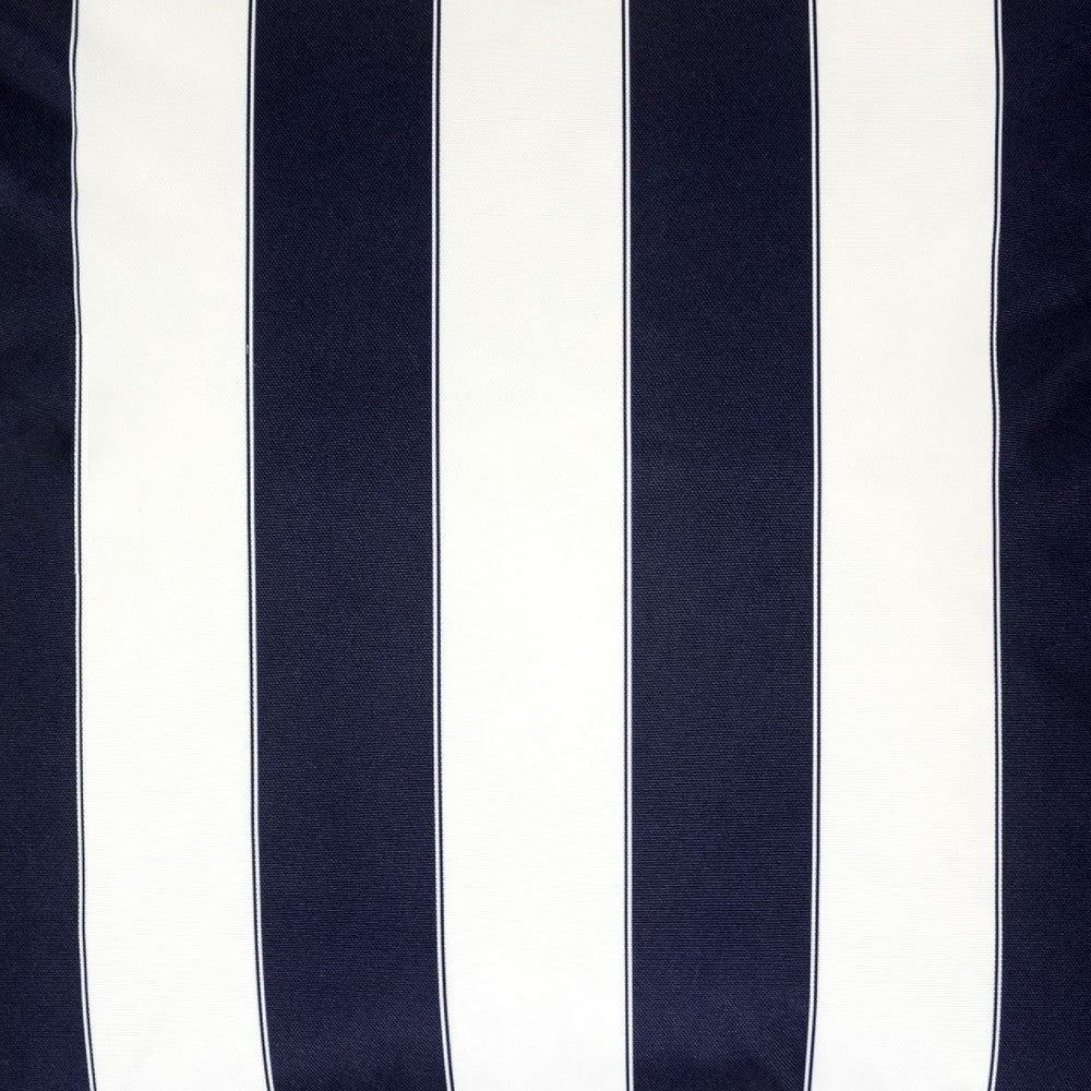 Keo Accent Pillow Cover | Navy Blue & White Stripes | 20" Square