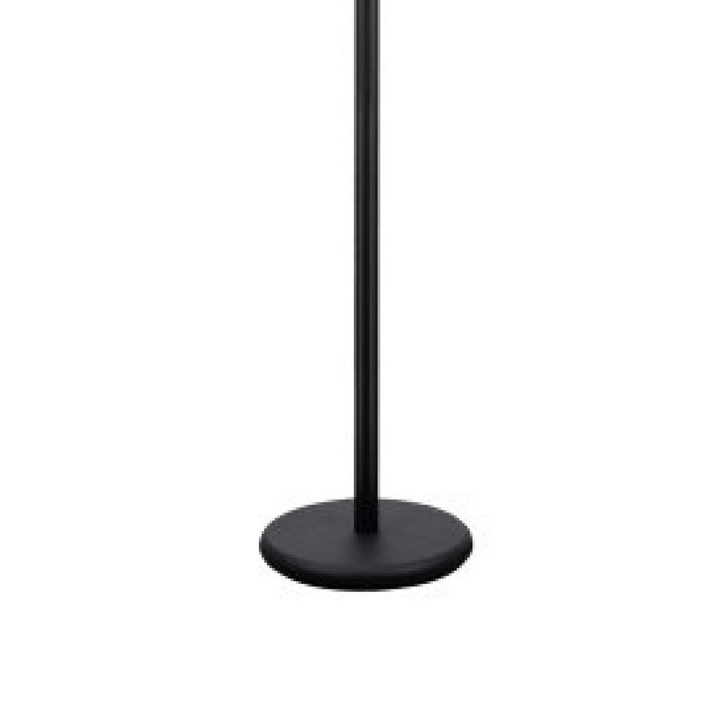 Emon 3 Bulb Floor Lamp | Matte Black Metal Industrial Cage Shade