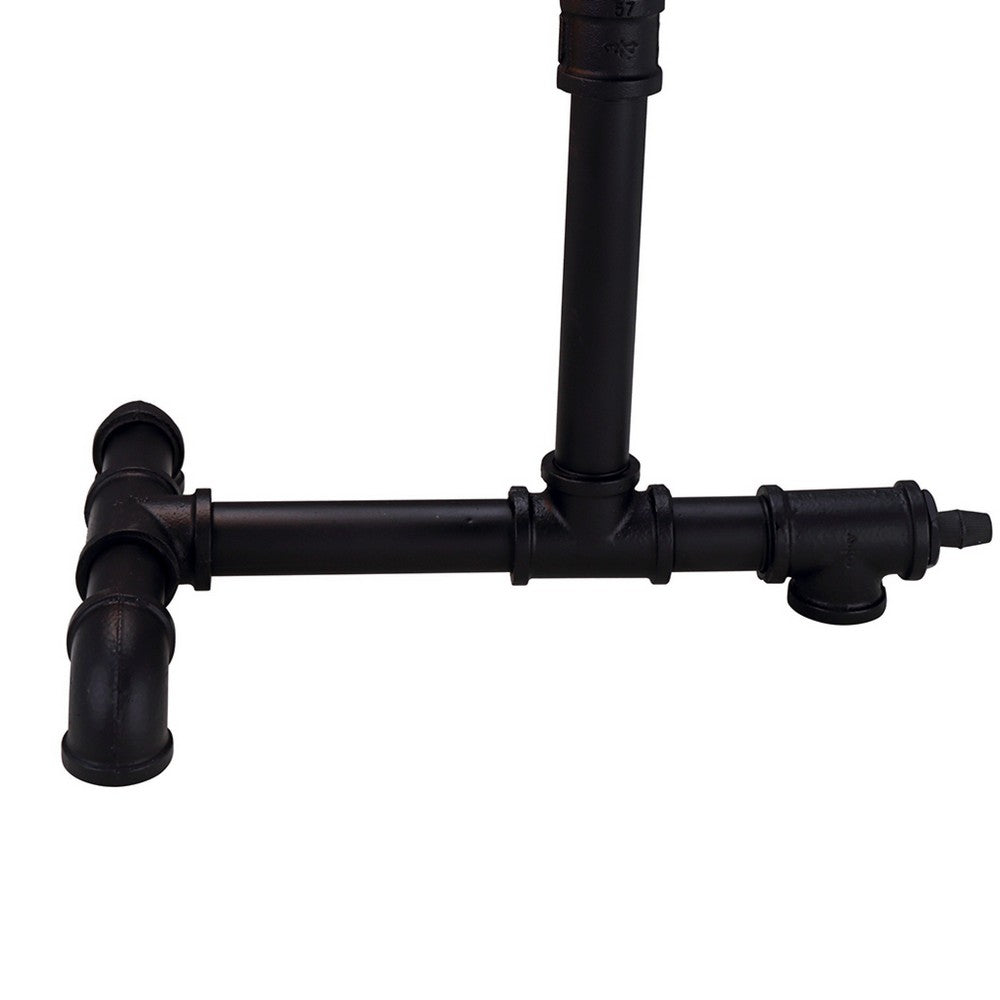 Desk Lamp | Industrial Pipe Style w Steampunk Design | Matte Black Metal
