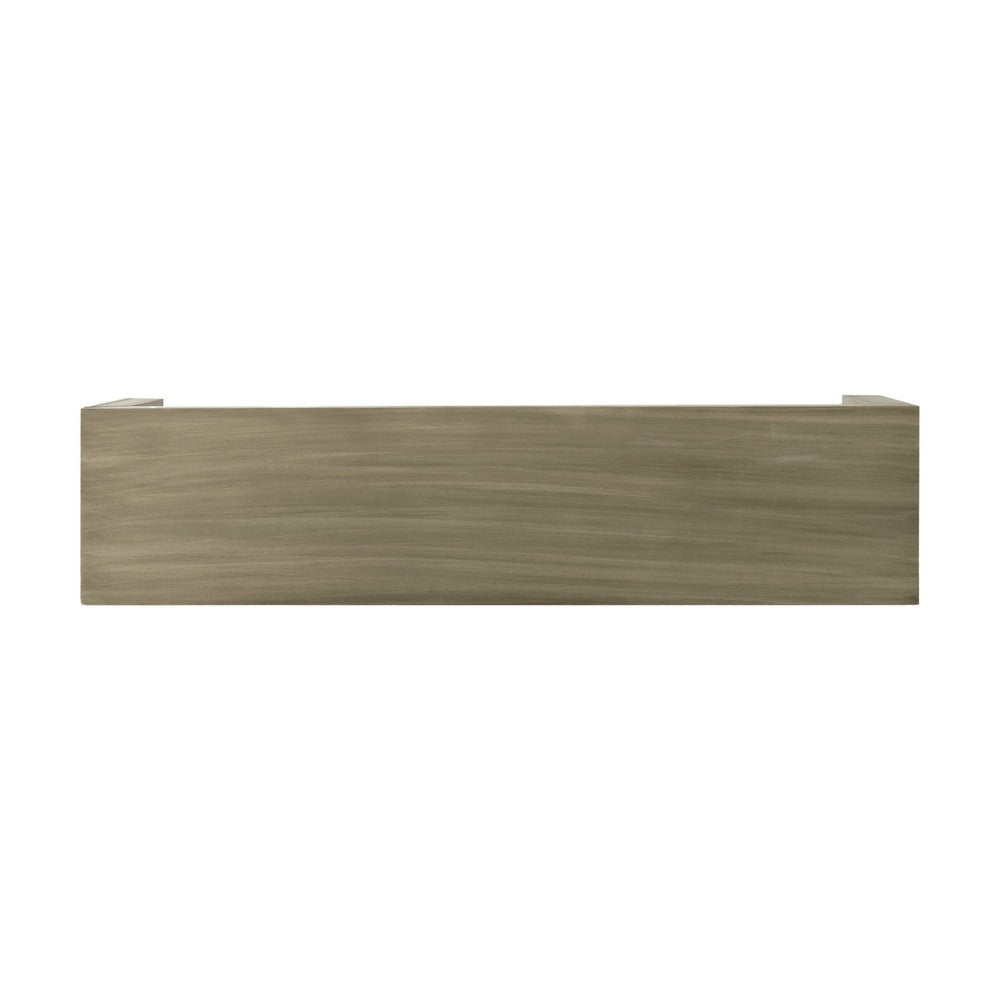 Dining Bench | Rectangular Seat Panel Legs | Gray & Taupe Wood | 63"