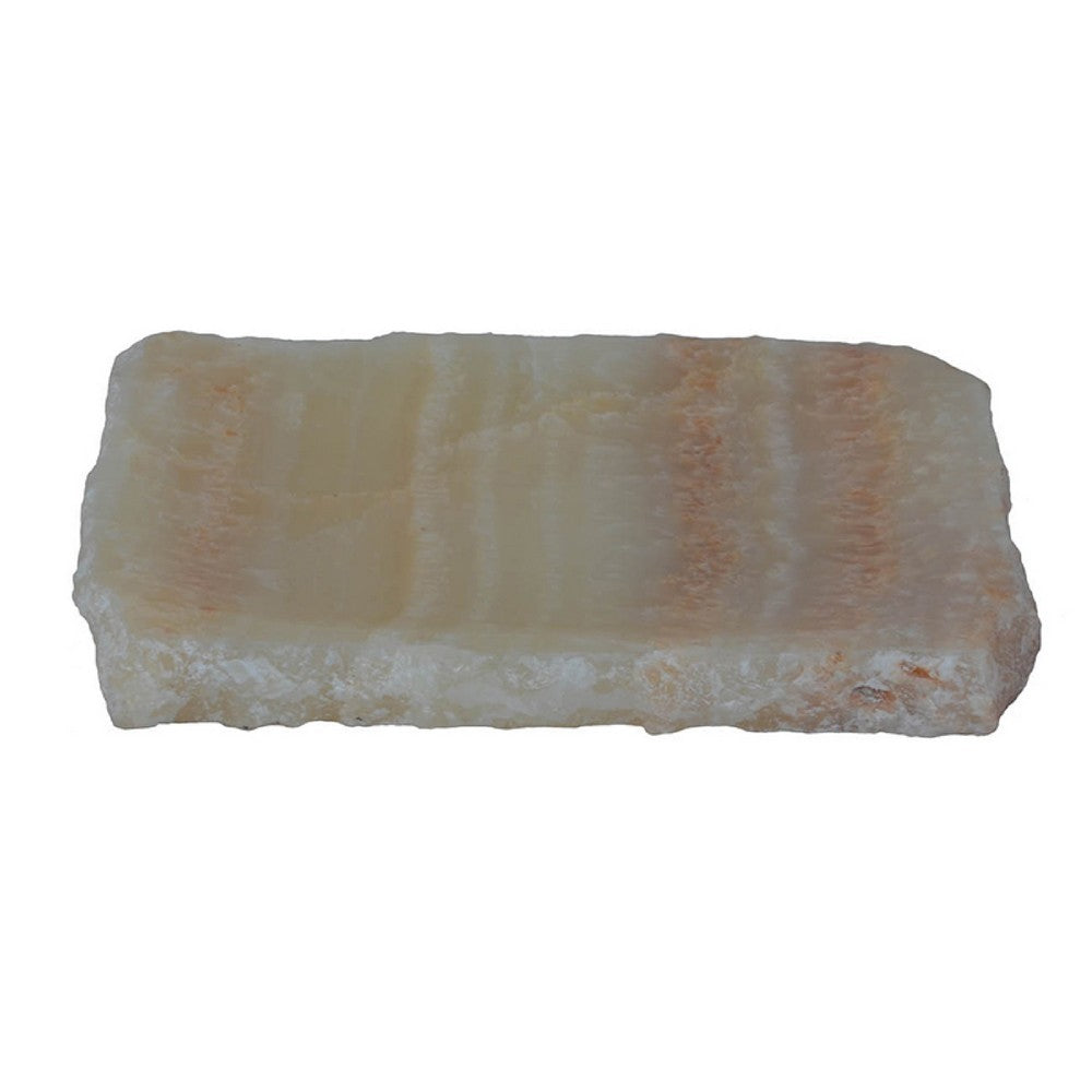 Decorative Accessory Tray | Rectangular Shape | White Onyx Stone | 9"