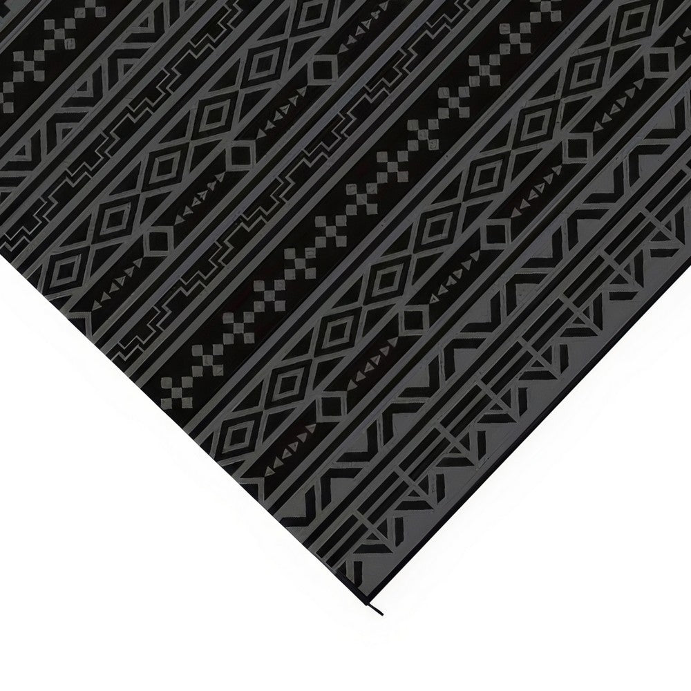 Viva XL Outdoor Area Rug | Black & Gray Geometric| Picnic Giant 9x18